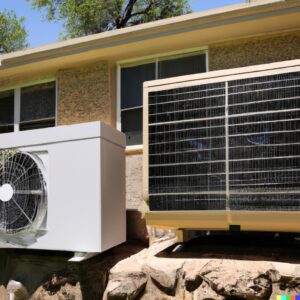 Solar hybrid air conditioner compared to Evaporative cooling